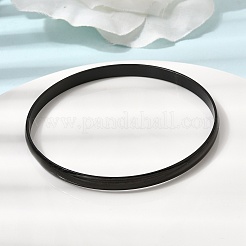 304 Stainless Steel Plain Bangles for Women Men&nbsp;BJEW-Z167-01M-02