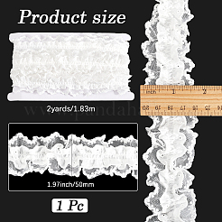 Cotton Pleated Elastic Lace Ribbon&nbsp;OCOR-WH20006-30A