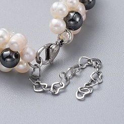 Non-Magnetic Synthetic Hematite Beads Bracelets&nbsp;BJEW-JB04605