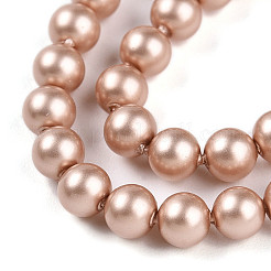 Baking Paint Pearlized Glass Pearl Bead Strands&nbsp;HY-N002-4mm-C02
