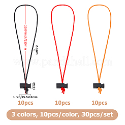 30Pcs 3 Colors  Polyester Elastic Cable Ties&nbsp;DIY-FH0008-57A