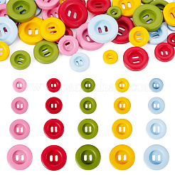 40Pcs 20 Styles Resin Buttons&nbsp;BUTT-TA0001-51