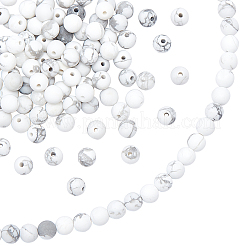 2 Strands Frosted Synthetic Howlite Round Bead Strands&nbsp;G-PH0019-33