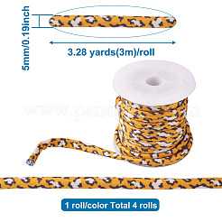 2 Rolls 2 Colors Flat Polyester Elastic Cord&nbsp;EC-TA0001-05
