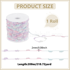Polyester Lace Trims&nbsp;SRIB-WH0011-350A