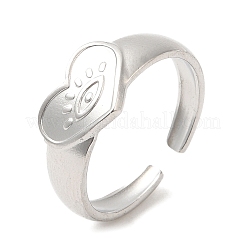 Non-Tarnish 304 Stainless Steel Open Cuff Rings&nbsp;RJEW-K245-65P
