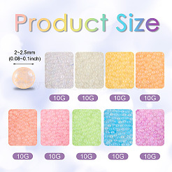 1776Pcs 8 Colors Luminous Transparent Glass Seed Round Beads&nbsp;GLAA-TA0001-62