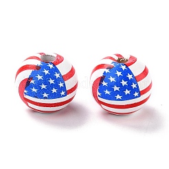 Independence Day Natural Wood Beads&nbsp;X1-WOOD-K006-B01