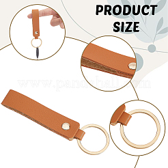 10Pcs 5 Colors PU Leather Keychain with Iron Belt Loop Clip for Keys&nbsp;KEYC-CL0001-07A