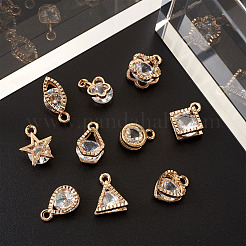 Rhombus Alloy Charms&nbsp;ZIRC-CD0001-01