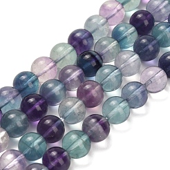 Natural Fluorite Beads Strands&nbsp;G-L634-B04-8mm