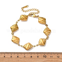 304 Stainless Steel Spiral Shell Shape Link Bracelets for Women&nbsp;BJEW-L706-04G