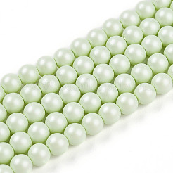 Baking Paint Pearlized Glass Pearl Bead Strands&nbsp;HY-N002-4mm-B02