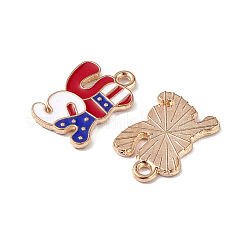 Independence Day Alloy Enamel Pendants&nbsp;ENAM-K067-32