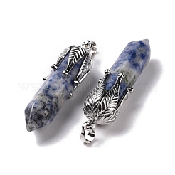 Natural Blue Spot Jasper Big Pointed Pendants&nbsp;G-E059-03AS-01