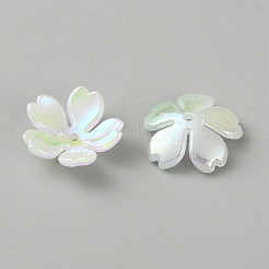 Acrylic Imitation Shell Bead Caps&nbsp;SACR-WH0008-034A