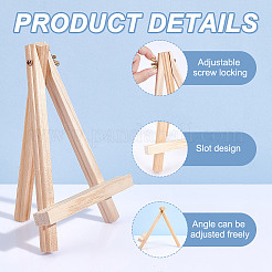 Foldable Wood Triangle Easel&nbsp;WOOD-WH0034-52B