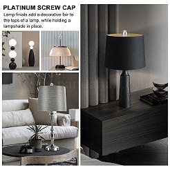 Zinc Alloy Ball Lamp Finials for Lamps Top Knob&nbsp;FIND-WH0048-52