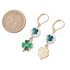 Synthetic White Jade Leverback Earrings&nbsp;EJEW-JE06307