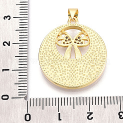 Brass Micro Pave Clear Cubic Zirconia Pendants&nbsp;KK-N268-62G