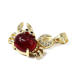 Brass Micro Pave Cubic Zirconia Pendants&nbsp;LS-KK-K302-05G