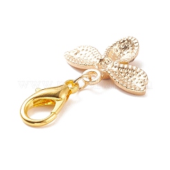Alloy Enamel Bees Pendant Decorations&nbsp;HJEW-JM00661-03