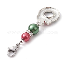 Christmas Alloy Enamel Pendant Decorations&nbsp;HJEW-TA00193