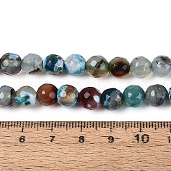 Dyed & Heated Natural Fire Crackle Agate Beads Strands&nbsp;G-N359-01A-04