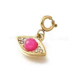 Eye 304 Stainless Steel Rhinestone Pendant Decorations&nbsp;STAS-H202-19G
