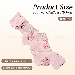 5M Polyester Fringe Flower Printed Ribbon&nbsp;LS-OCOR-WH20006-19B