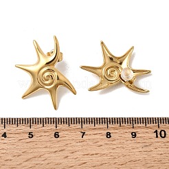 Vortex Spiral 304 Stainless Steel Stud Earrings&nbsp;EJEW-C169-02G