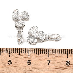 SHEGRACE Brass Micro Pave Cubic Zirconia Ice Pick Pinch Bails&nbsp;XGRQ5K901-828P