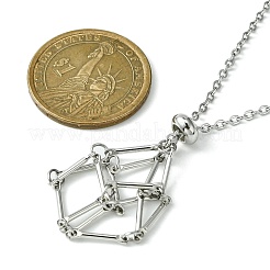Tarnish Resistant 304 Stainless Steel Macrame Pouch Braided Gemstone Holder&nbsp;NJEW-JN04468-04