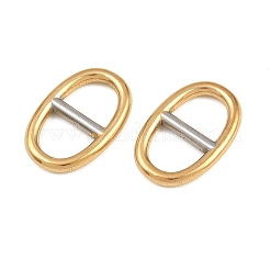 Ion Plating(IP) 304 Stainless Steel Oval Links Connector Charms&nbsp;STAS-F366-02A-GP