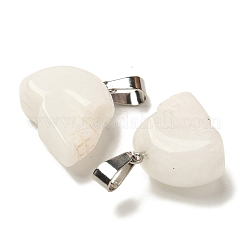 Natural White Jade Pendants&nbsp;G-Z067-02P-11
