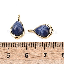 Natural Sodalite Teardrop Charms&nbsp;KK-B157-33C-G