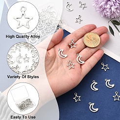 50Pcs 2 Styles Tibetan Style Alloy Charms&nbsp;TIBEP-FS0001-29AS
