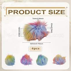 4Pcs Faux Fox Fur Soft Pompom Ball&nbsp;AJEW-LP0003-32