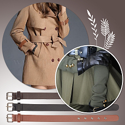 6Pcs 3 Style Imitation Leather Coat Cuff Belt&nbsp;FIND-FG0002-66