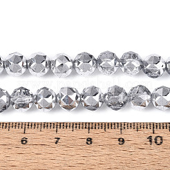 Electroplate Transparent Glass Round Beads Strands&nbsp;EGLA-T029-8mm-12T-04