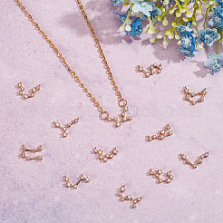 Brass Micro Clear Cubic Zirconia Pendants&nbsp;ZIRC-SC0001-06