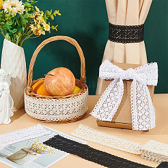 3Pcs 3 Colors Flat Floral Cotton Lace Ribbon&nbsp;OCOR-FG0002-01