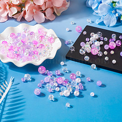 Transparent & Opaque Acrylic Bead&nbsp;OACR-TAC0002-08F
