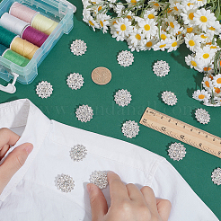 40Pcs Alloy Rhinestone Shank Buttons&nbsp;BUTT-ME0001-28S