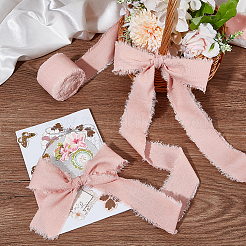 10M Polyester Frayed Ribbon&nbsp;OCOR-WH0094-01A