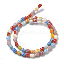 Handmade Millefiori Lampwork Beads Strands&nbsp;LAMP-F035-02