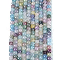 Ombre Effect Dyed Crackle Glass Beads Strands&nbsp;GLAA-Q106-01A-B27