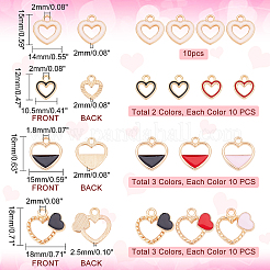 90Pcs 9 Style Alloy Enamel Pendants&nbsp;ENAM-PH0002-03