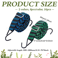 16Pcs 2 Colors Polypropylene Elastic Strap&nbsp;AJEW-MA0001-42