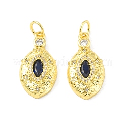 Brass Micro Pave Clear Cubic Zirconia Pendants&nbsp;KK-E068-VF330